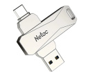 
Флешка Netac U782C, 64Gb, USB 3.0/USB Type-C, Серебристый NT03U782C-064G-30PN