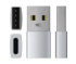 
Переходник (адаптер) Satechi Type-C USB Adapter USB 3.0 to USB-C, Серебристый ST-TAUCS