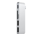 
USB-хаб Satechi Type-C USB 3.0 Passthrough Hub для Macbook 12 (2xUSB 3.0, USB Type-C, SD, micro-SD), Серебристый Док-станция ST-TCUPS