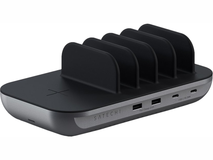Зарядная станция Satechi Dock5 Multi-Device Charging, до 74Вт, беспроводная, 2xType-C, 2xType-A, Серый ST-WCS5PM-EU
Зарядная станция Satechi Dock5 Multi-Device Charging, до 74Вт, беспроводная, 2xType-C, 2xType-A, Серый ST-WCS5PM-EU