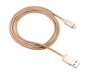 
Кабель Canyon, USB 2.0 - Lightning, оплетка нейлон, MFI, 1м, Золотистый CNS-MFIC3GO