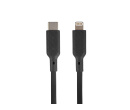 
Кабель QUMO, MFI С94, USB Type-C - Lightning, 2.2A, 1м, Силикон, Черный 32994