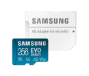 
Карта памяти Samsung microSDXC 256GB EVO Select microSDXC Class 10 UHS-I, U3 + SD адаптер MB-ME256KA/AM