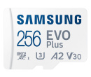 
Карта памяти Samsung microSDXC 256GB EVO PLUS microSDXC Class 10 UHS-I, U3 + SD адаптер MB-MC256KA/EU