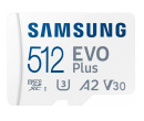 
Карта памяти Samsung microSDXC 512GB EVO PLUS microSDXC Class 10 UHS-I, U3 + SD адаптер MB-MC512KA/EU