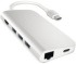 
USB-хаб Satechi Aluminum Type-C Multi-Port Adapter 4K with Ethernet (3xUSB 3.0, Type-C, RJ-45, HDMI, SD, micro-SD), Серебристый Док-станция ST-TCMAS