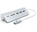 
USB-хаб Satechi Aluminum USB 3.0 Hub and Card Reader (3xUSB 3.0, SD, micro-SD) Серебристый Док-станция ST-3HCRS