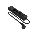 
Сетевой фильтр Philips, 3 розетки, 3м, 2500Вт, 2xUSB, 1xUSB Type-C (30Вт), Черный, CHP8236BB/51