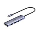 
USB-хаб Netac USB Hub WF13 Type-C (USB 3.0, 2xUSB 2.0, USB Type-C, HDMI) до 100Вт, Серый Док-станция NT08WF13-30GR