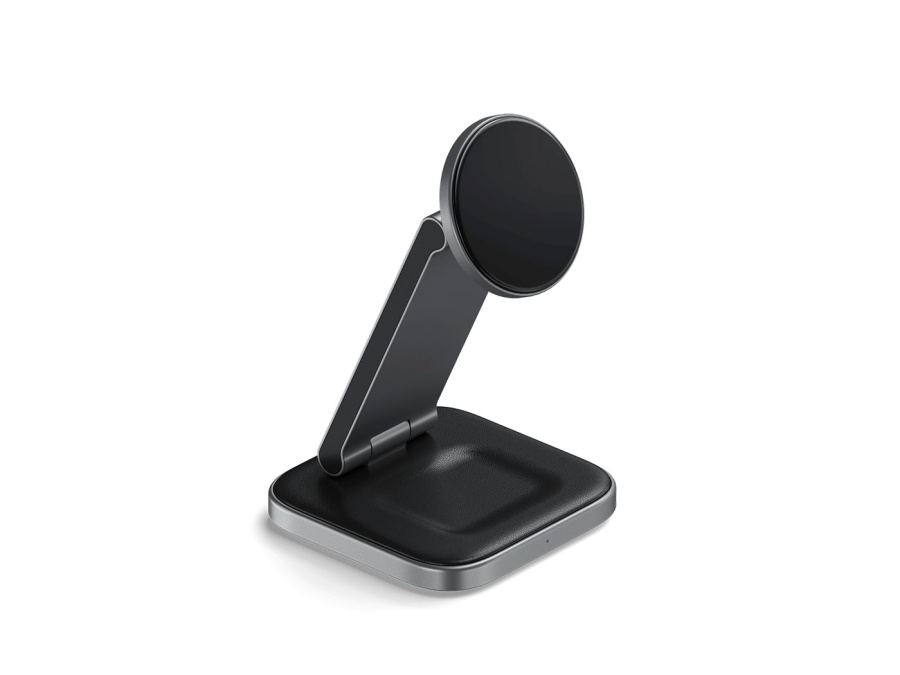 Беспроводное зарядное устройство Satechi 3-in-1 Foldable Qi2 Wireless Charging Stand, 25Вт, Серый ST-Q31FM-EA Беспроводное зарядное устройство Satechi 3-in-1 Foldable Qi2 Wireless Charging Stand, 25Вт, Серый ST-Q31FM-EA