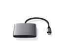 USB-хаб Satechi 4-Port USB-C Hub with Power Delivery, USB Type-C (4xUSB Type-C), до 100 Вт, Серый ST-H4CPDM