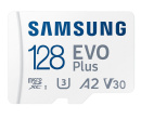Карта памяти Samsung microSDXC 128GB EVO PLUS microSDXC Class 10 UHS-I, U3 + SD адаптер MB-MC128SA/EU