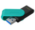 Флешка Kingston DataTraveler Exodia S, 128Gb, USB 3.2, Бирюзовый/Черный DTXS/128GB